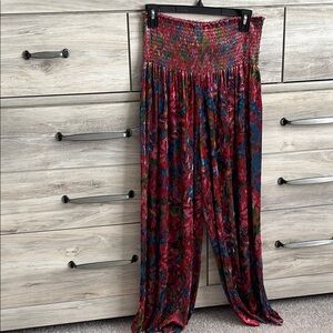 Natural Life velvet palazzo wide leg pants M